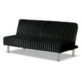 thumbnail image 4 of Furniture of America Wuntly Convertible Chenille Futon Sofa Bed, Black, 4 of 5