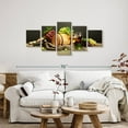 thumbnail image 2 of Elephant Stock Wine And Grapes Wall Art - Horizontal Multi Panel Canvas - Dining Room Wall Decor - Food And Drink Multi Panel - Brown And Yellow Decor - 55" x 24", 2 of 8