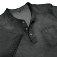 thumbnail image 6 of HOOMEUMY Men's Fashion Button Placket Short Sleeve Tops Lightweight Casual Basic Tees with Pocket for Daily Streetwear & Holiday Black XL, 6 of 6