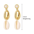 thumbnail image 3 of Summer Bohemia Seashell Pearl Stud Earrings for Beach Ocean Accessories Earrings# end start# s# by coastal these Bohemian seashell pearl stud earrings a breezy fashionable to everyday and alike#e s#, 3 of 5