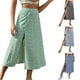 thumbnail image 5 of Jumpingount Impreso larga dividida bohemio vacaciones oficina mujer verano ropa banquete disfraces accesorios azul claro L Type2 NO2, 5 of 6