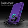 thumbnail image 4 of Petocase for iPhone Xs Max Case,Shockproof Dust/Drop Proof 3-Layer Full Body Protection Rugged Heavy Duty Durable Phone Cover,Purple/Green, 4 of 6