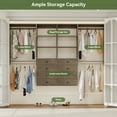 thumbnail image 4 of Sophshelter Modular Closet Organizer System with2 Hanging Rods, Built in Closet Organizer Systems with 4 Drawers, Wood Shelving for Bedroom Organization, Built in Clothes Storage, Dark Grey, 4 of 8