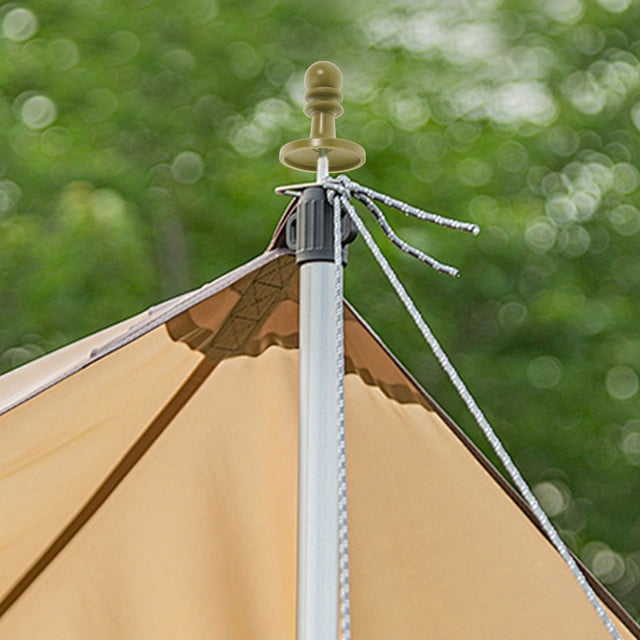 Minkissy Military Green Tent Poles Anti-Thunder Caps 20Set for Electric Shock Prevention in Camping