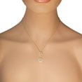 thumbnail image 3 of 925 Sterling Silver Square Teardrop Clear White CZ Elegant Pendant Necklace, 18", 3 of 4