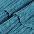 thumbnail image 6 of PiccoCasa 100% Pure Cotton Blanket Cable Knit Decorative Blanket for Sofa Couch, Teal Blue, 6 of 8