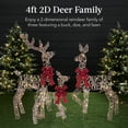 thumbnail image 4 of Best Choice Products 3-Piece 2D Deer Family Set, Lighted Christmas Outdoor Decoration w/ 175 Lights, Stakes - Rattan, 4 of 8