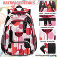 thumbnail image 2 of Herdesigns Wine Theme Backpack with Lunch Box Grape Wine Design Lightweight Large Travel Work Laptop Backpacks Set Casual Daypacks, 2 of 8