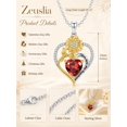 thumbnail image 5 of TANGPOET Sunflower Heart Necklace for Women,January Birthstone Necklace, 5 of 5