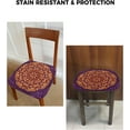 thumbnail image 6 of Mandala Pattern Seat Cover for Dining Room Chairs, Stretch Seat Covers Set of 4, Washable Chair Seat Covers Removable Kitchen Chair Slipcovers Protector, Boho Vintage Gold and Purple Flower, 6 of 6