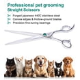 thumbnail image 3 of Dog Grooming Straight Scissors 7 inch Professional Pet Shears Advanced Stainless Steel Professional Grooming Scissors for Dogs Cats and Other Pets, 3 of 5