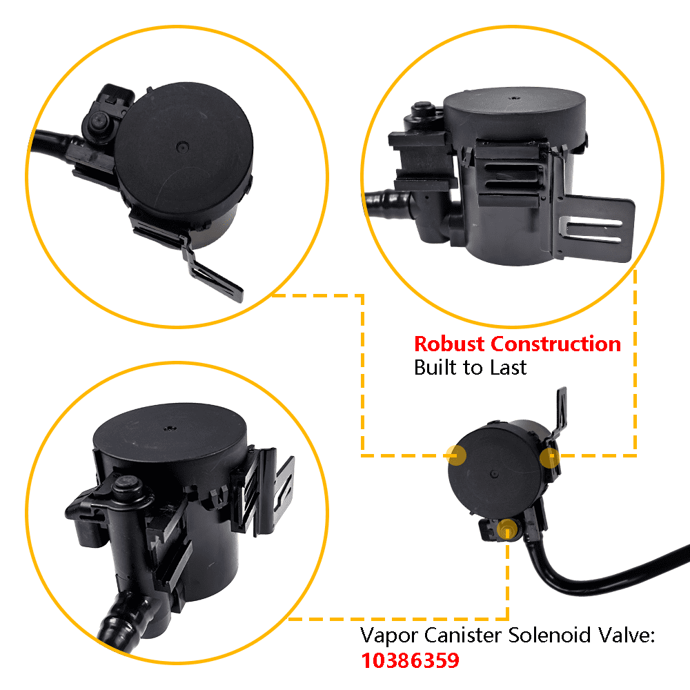 Vapor Canister Vent Solenoid Valve w/Hose & Wire Harness | Fit for Chevrolet Chevy Colorado GMC Canyon Hummer H3 H3T Isuzu I-Series | OE# 10386359 20907779 25948082 911-070