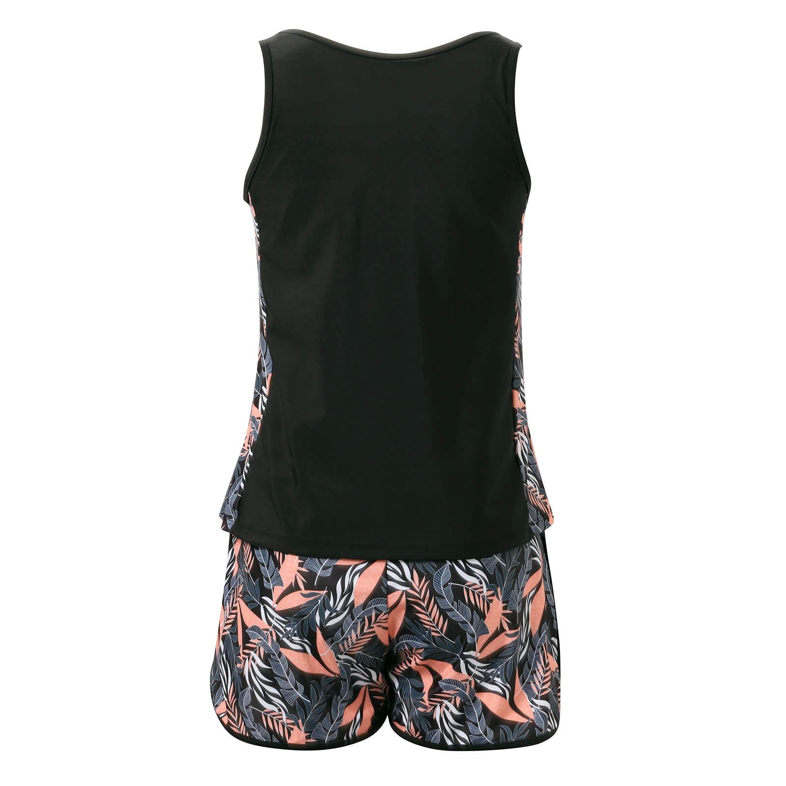 Blouson Tankini Swimsuits for Women 2026 Tummy Control Two Piece Bathing Suits with Sporty Pockets Swim Shorts