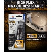 (6 pack) Permatex Optimum Black RTV Silicone Gasket Maker 3.35 oz, 1 Pack - 27037