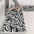 thumbnail image 2 of Kitchen Rugs Sets Of 2,Black Boho Tribal Feathers Pattern Anti Fatigue Kitchen Mat Rugs Non Slip Washable,Decorative Kitchen Floor Mats for Kitchen,Sink,Laundry,17"X47", 2 of 5