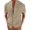Khaki, variant on FBMDBB Mens Linen Shirts Casual Band Collar Short Sleeve Button Down Summer Beach Shirts Regular Big and Tall Dress Shirts