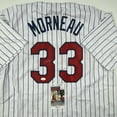 thumbnail image 2 of Autographed/Signed Justin Morneau Minnesota Pinstripe Baseball Jersey JSA COA, 2 of 4