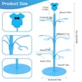 thumbnail image 5 of Wanchiy 3-Tier Metal Cocktail Wine Rack Tree Stand – Blue with Bow Accent, Holds 12 Glasses, for Home Bar,Drinks Tree Display, 5 of 7
