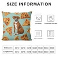 thumbnail image 5 of COMIO  Cute Boxer Dog Pizza Slices Food Throw Pillow Covers Soft Decor Plush Pillow Cases Cushion Covers for Living Room Bedroom Home Throw Pillowcases Sofa Couch Chair Car Outdoor, 5 of 5