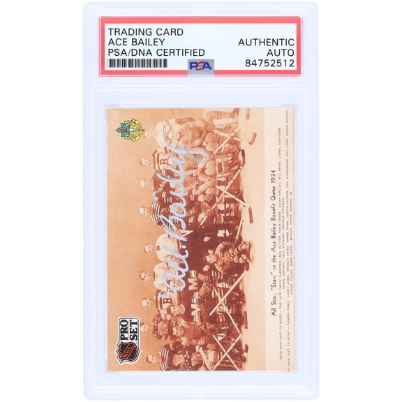 Ace Bailey Toronto Maple Leafs Autographed 1991-92 Pro Set Ace Bailey Benefit Game #335 PSA Authenticated Authentic Card - Fanatics Authentic Certified