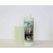 Hard Water Deposit Remover, Glass Plus Metal, for sinks Shower windows and more, with White Polishing Pad