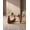 Walnut Brown, Clear Glass 35.82 in, variant on ODUSE-DAILY Triangle Glass Coffee Table, Walnut Brown, Smoked Glass, 35.82 in