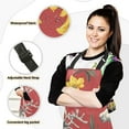 thumbnail image 2 of Christmas Reindeer Yellow Bell Shape Flowers Apron Set with Oven Mitts Pot Holders Set of 5 Kitchen Stuff Accessories, 2 of 6