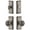 Antique Pewter, variant on Grandeur 827242 Carre Solid Brass Single Cylinder Keyed Entry Knobset And Deadbolt Combo