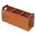 thumbnail image 4 of Organizador de caja de almacenamiento de madera, multifuncional, ahorra espacio, suministros de oficina, soporte de escritorio para el hogar, escritor, 4 of 9