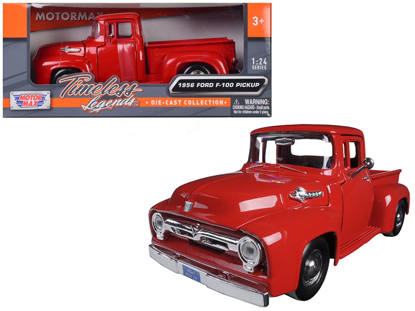 1956 Ford F-100 Pickup Truck Blue 1/24 Diecast Model Car by