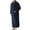 Navy, variant on Men's Winter Nightgown Loose and Warm Zipper Flannel Nightgown Home Wear