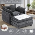 thumbnail image 7 of Gexpusm 40'' Oversized Chair with Ottoman,Wide Modern Accent Chair & Single Sofa Lounge for Living Room, Chenille Oversized Armchair with 3 Pillows,Gray, 7 of 7