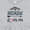 thumbnail image 4 of Inktastic Memaw Grandma Loves Me Girls Baby Dress, 4 of 5