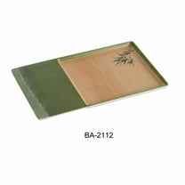 5 x 12.5 x 7.25 in. Bamboo Style Melamine Rectangular Plate - Pack of 12