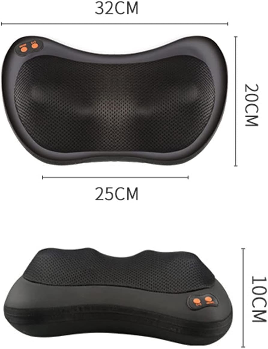 Massage Pillow with Heat -Deep Kneading Neck Shoulder Lumbar Calf Leg Foot Back Massager for Home Office and Car, Gifts for Men Woman