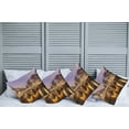 thumbnail image 2 of Ambesonne Landscape Throw Pillow Cover 4 Pack, Old Bridge European, 20", Amber Lilac, 2 of 5