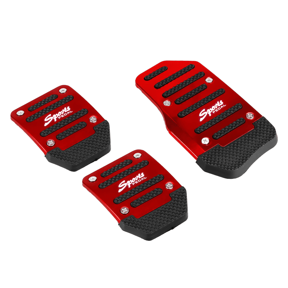 Manual Pedal Cover Red Nonslip Car Pedal Pads Petrol Clutch Brake Pad
