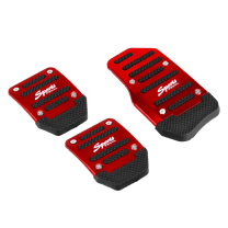 Manual Pedal Cover Red Nonslip Car Pedal Pads Petrol Clutch Brake Pad Cover Foot Pedals Rest Plate Pack of 3