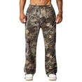 thumbnail image 5 of Baggy Hunting Camo Sweat Pants for Men Straight Wide Leg Elastic Waist Streetwear Jogger Pants Bronze M, 5 of 7