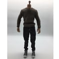 thumbnail image 3 of Ropa de Muñeca Masculina de 12 Pulgadas a Escala 1/6: Suéter de Punto con Cuello en V, Pantalones de Mezclilla, Zapatos de Lona, ​​conjunto de Cinturó Zulema trajes de figura de acción masculina, 3 of 7
