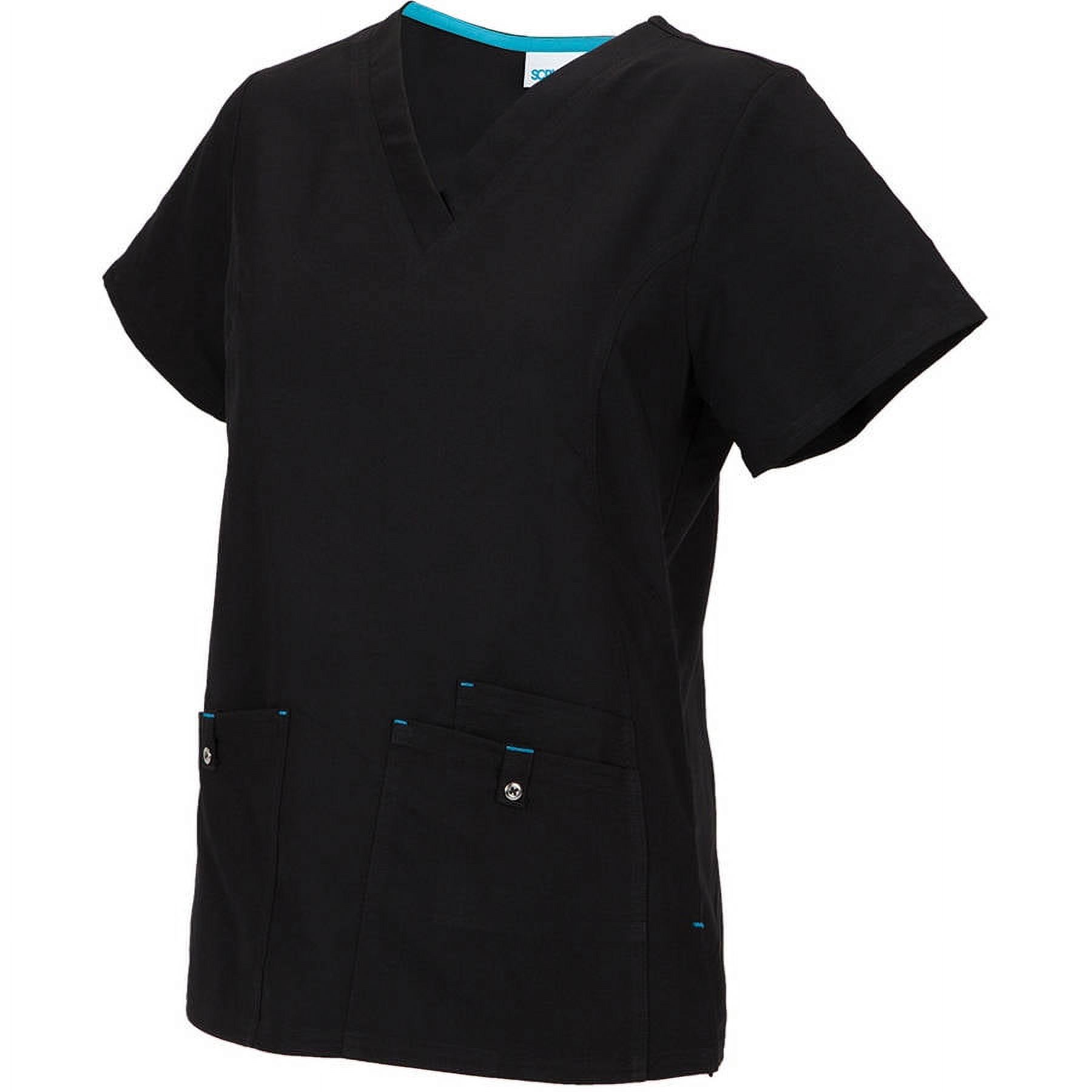 Women's Premium Collection Stretch Rayon V-Neck Scrub Top - image 2 of 2