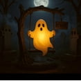 thumbnail image 4 of Ghost Swing Night Lights with Warm Glow, 3D LED Night Light Desktop Bookshelf Halloween Decor, Light Up Halloween Accessories, for Bedroom Study Room, Readers, 4 of 7