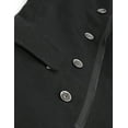 thumbnail image 5 of Ma Croix Mens Wool-Blend Classic Double Breasted Pea Coat with Ribbed Knit Zipper Bib, 5 of 8