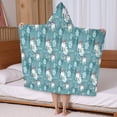 thumbnail image 5 of Blue Christmas Polar Bear Pattern Hooded Bath Towel，50"x30" for Ages 3 To 12 Kids, Quick Dry Lightweight Soft Microfiber Hood Beach Towel Cover Up for Kids, 5 of 7