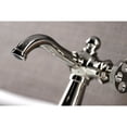 thumbnail image 4 of Kingston Brass KSD3546RKX Webb One-Handle Single-Hole Bathroom Faucet with Knurled Handle and Push Pop-Up Drain, Polished Nickel, 4 of 7