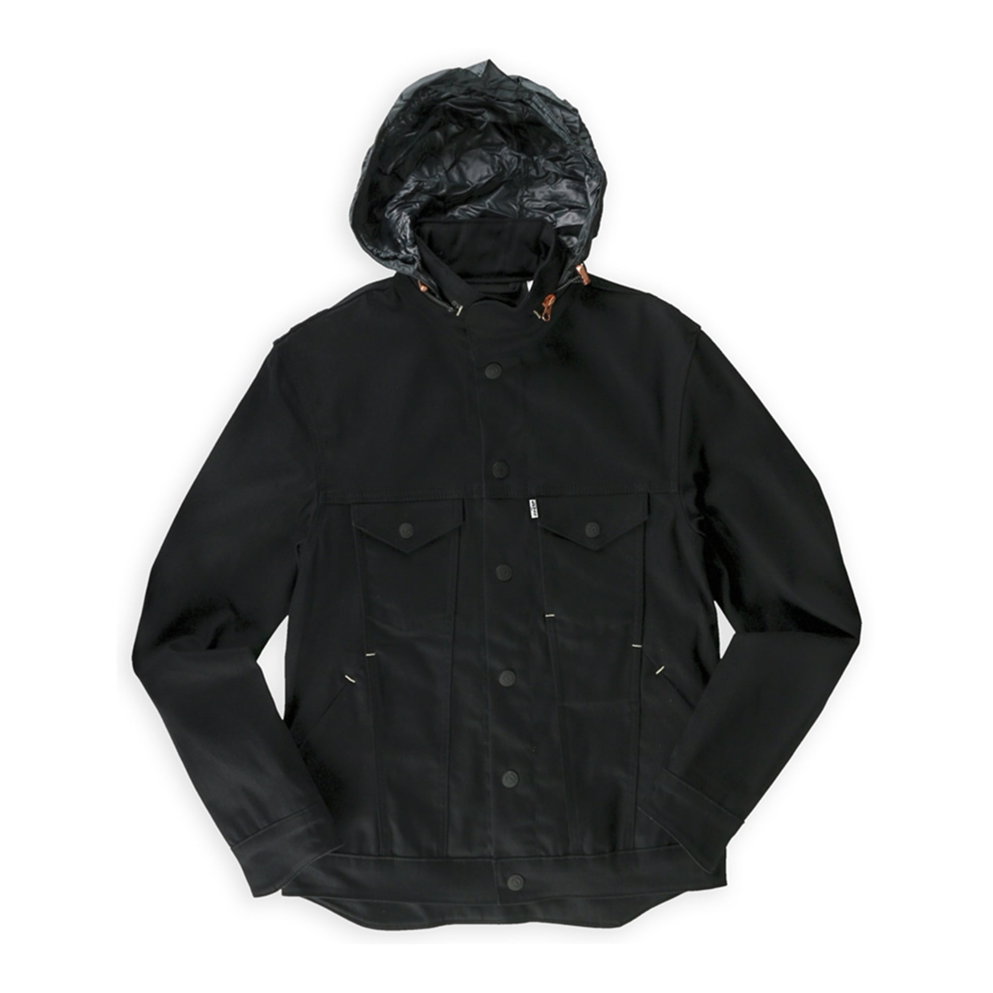 Levi's Mens Commuter Trucker Jean Chaqueta, Negro, Grande