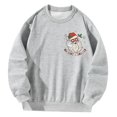thumbnail image 4 of Sudadera para Mujer Disfraces Ropa Deportiva Ropa Deportiva Estampado de Papá Noel Cuello Redondo L, 4 of 8
