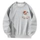 thumbnail image 5 of Sudadera para mujer con cuello redondo, ropa deportiva, jersey, camisetas de manga larga para desplazamientos, camping, oficina, otoño e invierno , SG, 5 of 8