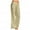 Beige, variant on Buigttklop Pants for Women 2024 Casual Solid Cotton Linen Elastic Waist Drawstring Long Wide Leg Pants