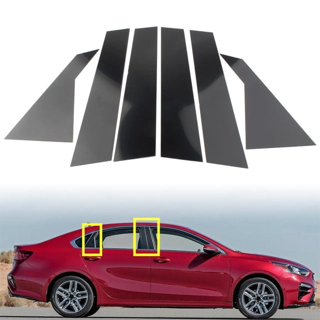 Three T Car Auto Puerta lateral Ventana Pilar Postes Cubierta Trim para KIA Forte 2019 2020 2021 2022 2023 Sedan